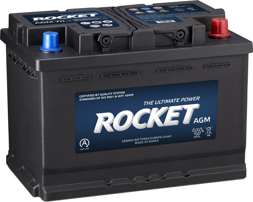 ROCKET AGM Starter Battery 12V 70Ah 760A • Sebang Batteries Europe